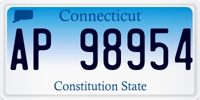 CT license plate AP98954