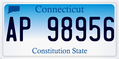 CT license plate AP98956