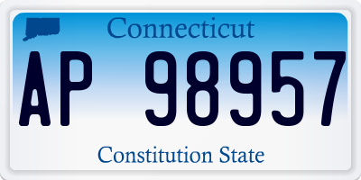 CT license plate AP98957