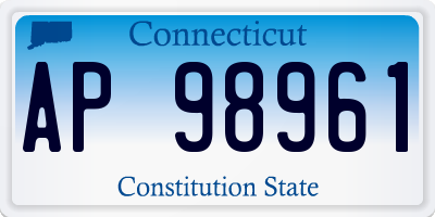 CT license plate AP98961