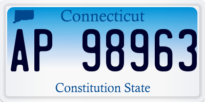 CT license plate AP98963