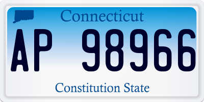 CT license plate AP98966