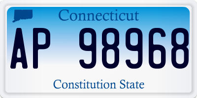 CT license plate AP98968