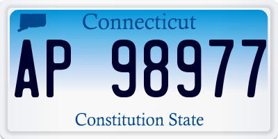 CT license plate AP98977