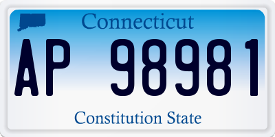 CT license plate AP98981