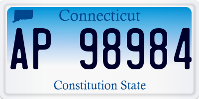 CT license plate AP98984