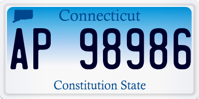 CT license plate AP98986