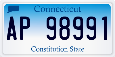 CT license plate AP98991