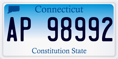 CT license plate AP98992