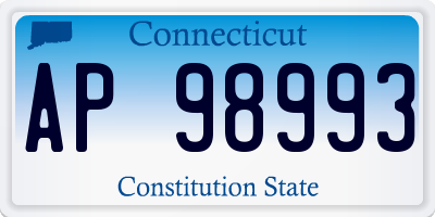 CT license plate AP98993