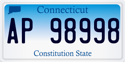 CT license plate AP98998