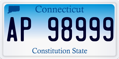 CT license plate AP98999