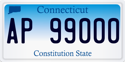 CT license plate AP99000