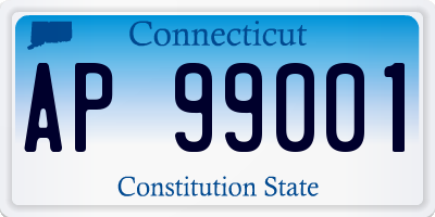 CT license plate AP99001