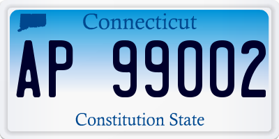 CT license plate AP99002