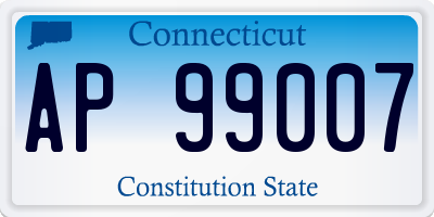 CT license plate AP99007