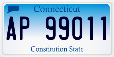 CT license plate AP99011