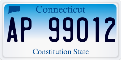 CT license plate AP99012