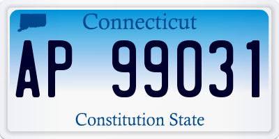 CT license plate AP99031