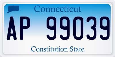 CT license plate AP99039