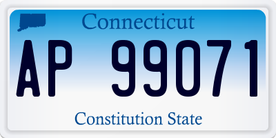 CT license plate AP99071