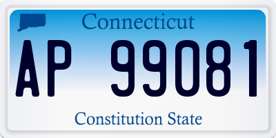 CT license plate AP99081