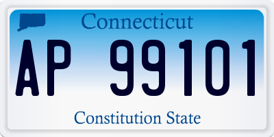 CT license plate AP99101