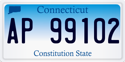 CT license plate AP99102