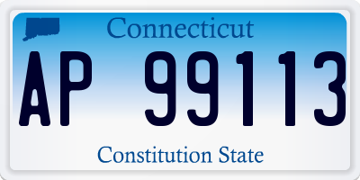 CT license plate AP99113