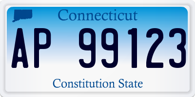 CT license plate AP99123