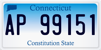 CT license plate AP99151