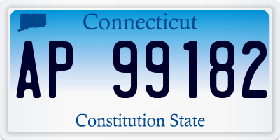 CT license plate AP99182