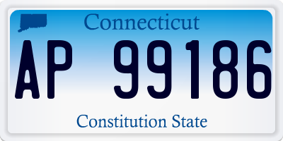 CT license plate AP99186