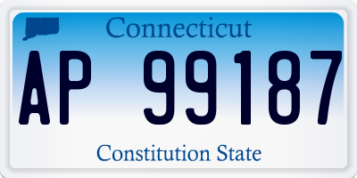 CT license plate AP99187