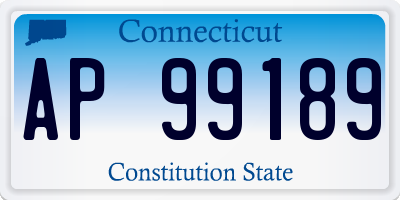 CT license plate AP99189