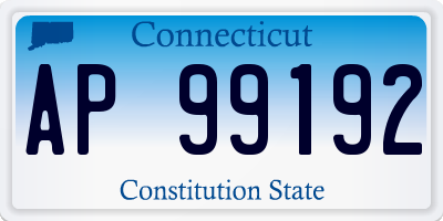 CT license plate AP99192