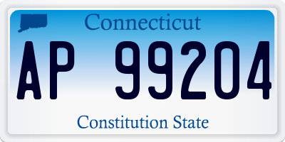 CT license plate AP99204