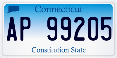 CT license plate AP99205