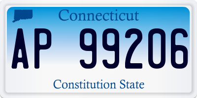 CT license plate AP99206