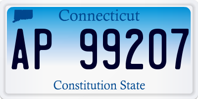 CT license plate AP99207