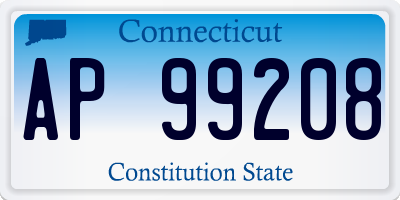 CT license plate AP99208