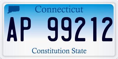 CT license plate AP99212