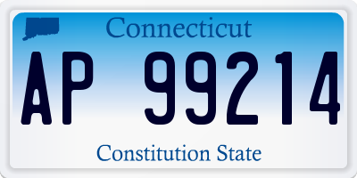 CT license plate AP99214