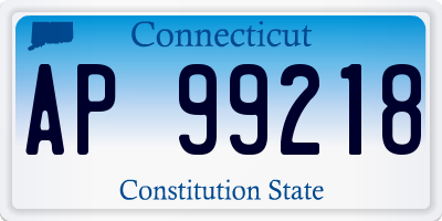 CT license plate AP99218