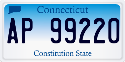 CT license plate AP99220