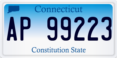 CT license plate AP99223