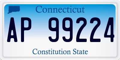 CT license plate AP99224