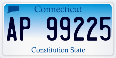 CT license plate AP99225