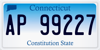 CT license plate AP99227