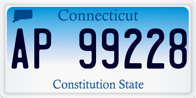 CT license plate AP99228